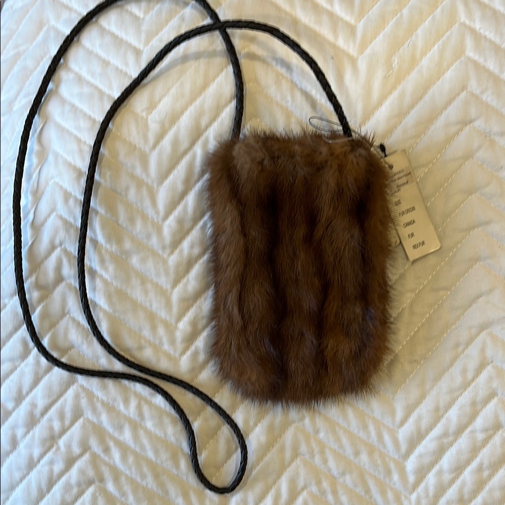 Brown Fur Crossbody Bag